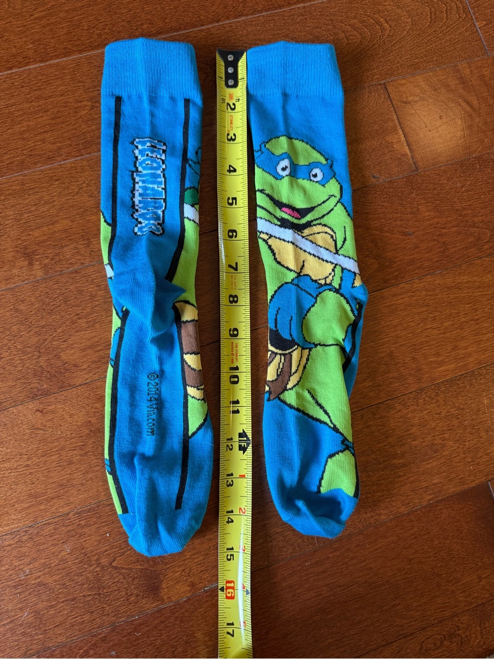Teenage Mutant Ninja Turtles Blue Novelty Crew Socks - Picture 3 of 4